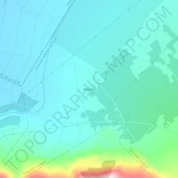 Topografische kaart Afourer, hoogte, reliëf