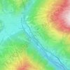 Topografische kaart Mej, hoogte, reliëf