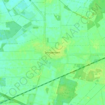 Topografische kaart Immensen, hoogte, reliëf