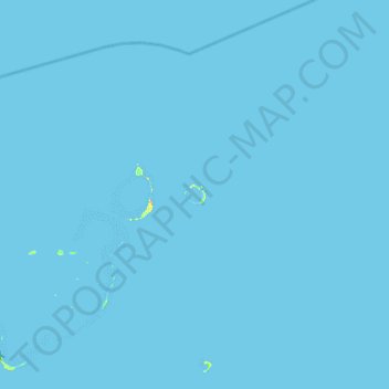 Topografische kaart Heina Atoll, hoogte, reliëf