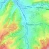 Topografische kaart Overgeul, hoogte, reliëf