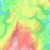 Topografische kaart Villars-Mendraz, hoogte, reliëf