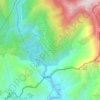 Topografische kaart Giastève, hoogte, reliëf