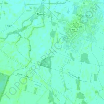 Topografische kaart Gauchmatt, hoogte, reliëf