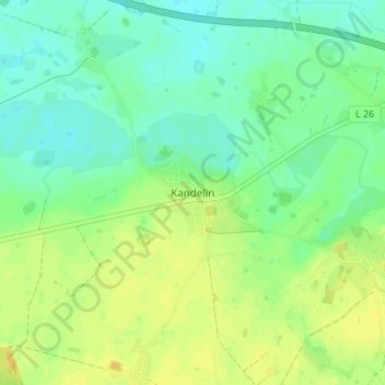 Topografische kaart Kandelin, hoogte, reliëf