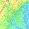 Topografische kaart Arlington, hoogte, reliëf