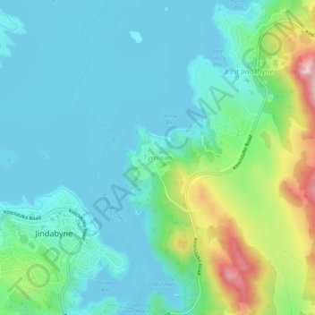 Topografische kaart Tyrolean, hoogte, reliëf