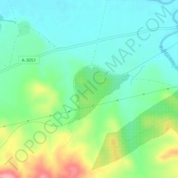 Topografische kaart Los Pirineos, hoogte, reliëf