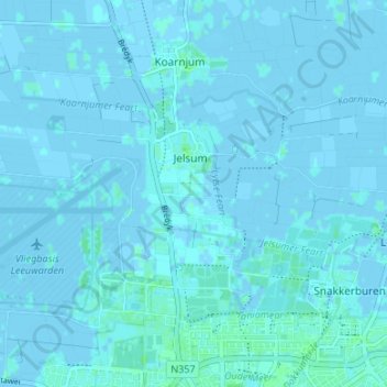 Topografische kaart Finsterbuorren, hoogte, reliëf