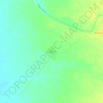 Topografische kaart Angdosh, hoogte, reliëf