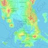 Topografische kaart Grand Manille, hoogte, reliëf