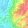Topografische kaart La Ceriseraie, hoogte, reliëf