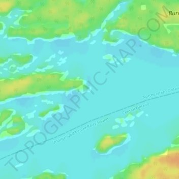 Topografische kaart Windy Point, hoogte, reliëf