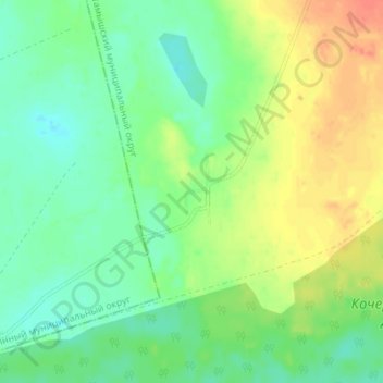 Topografische kaart Борок, hoogte, reliëf