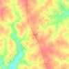 Topografische kaart Knoxville, hoogte, reliëf
