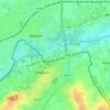 Topografische kaart De Barakken, hoogte, reliëf