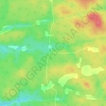 Topografische kaart Rye, hoogte, reliëf