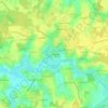 Topografische kaart Les Courtelets, hoogte, reliëf