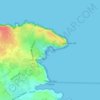 Topografische kaart Mare Morto, hoogte, reliëf