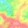 Topografische kaart La Févrie, hoogte, reliëf