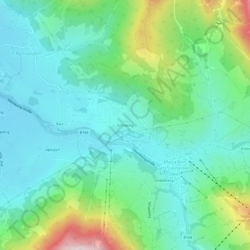 Topografische kaart Schinking, hoogte, reliëf