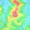 Topografische kaart le Turon, hoogte, reliëf