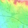 Topografische kaart Les Granettes, hoogte, reliëf