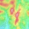 Topografische kaart Le Gros Mont, hoogte, reliëf