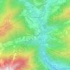 Topografische kaart Sispony, hoogte, reliëf