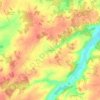 Topografische kaart Les Vallées, hoogte, reliëf
