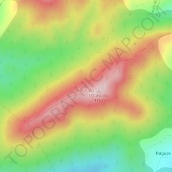 Topografische kaart El Castillar, hoogte, reliëf