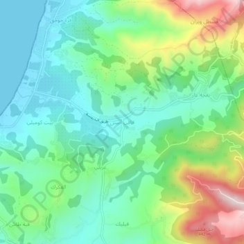 Topografische kaart Faqi Hasan, hoogte, reliëf