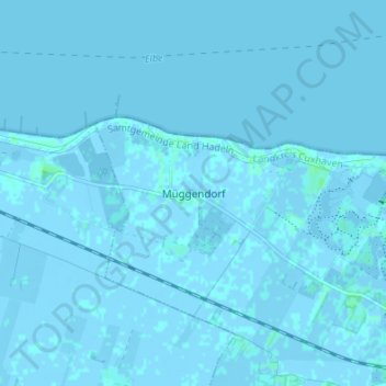 Topografische kaart Müggendorf, hoogte, reliëf