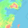 Topografische kaart Deaths Head Island, hoogte, reliëf