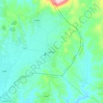 Topografische kaart Termanin, hoogte, reliëf