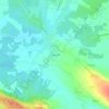 Topografische kaart Saute Bergère, hoogte, reliëf