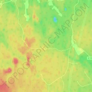 Topografische kaart Finnskogen, hoogte, reliëf