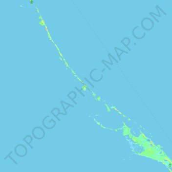 Topografische kaart Little Darby Island, hoogte, reliëf