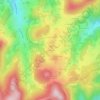 Topografische kaart Le Chêne, hoogte, reliëf