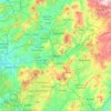 Topografische kaart Vizela, hoogte, reliëf