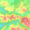 Topografische kaart Jalles, hoogte, reliëf