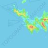 Topografische kaart Gustavia, hoogte, reliëf