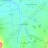 Topografische kaart Wormington, hoogte, reliëf