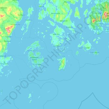 Topografische kaart Scraggy Ledge, hoogte, reliëf
