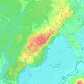Topografische kaart Kapele, hoogte, reliëf