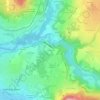 Topografische kaart Les Glaisins, hoogte, reliëf
