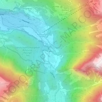 Topografische kaart Habichen, hoogte, reliëf