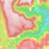 Topografische kaart Le Mont, hoogte, reliëf