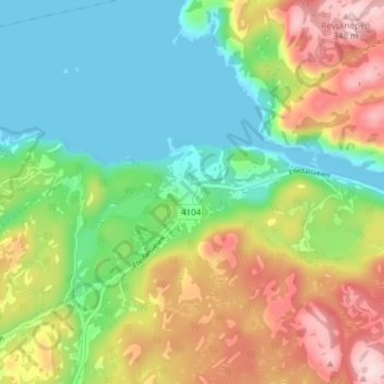 Topografische kaart Elle, hoogte, reliëf
