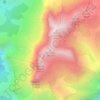 Topografische kaart le Sautet, hoogte, reliëf